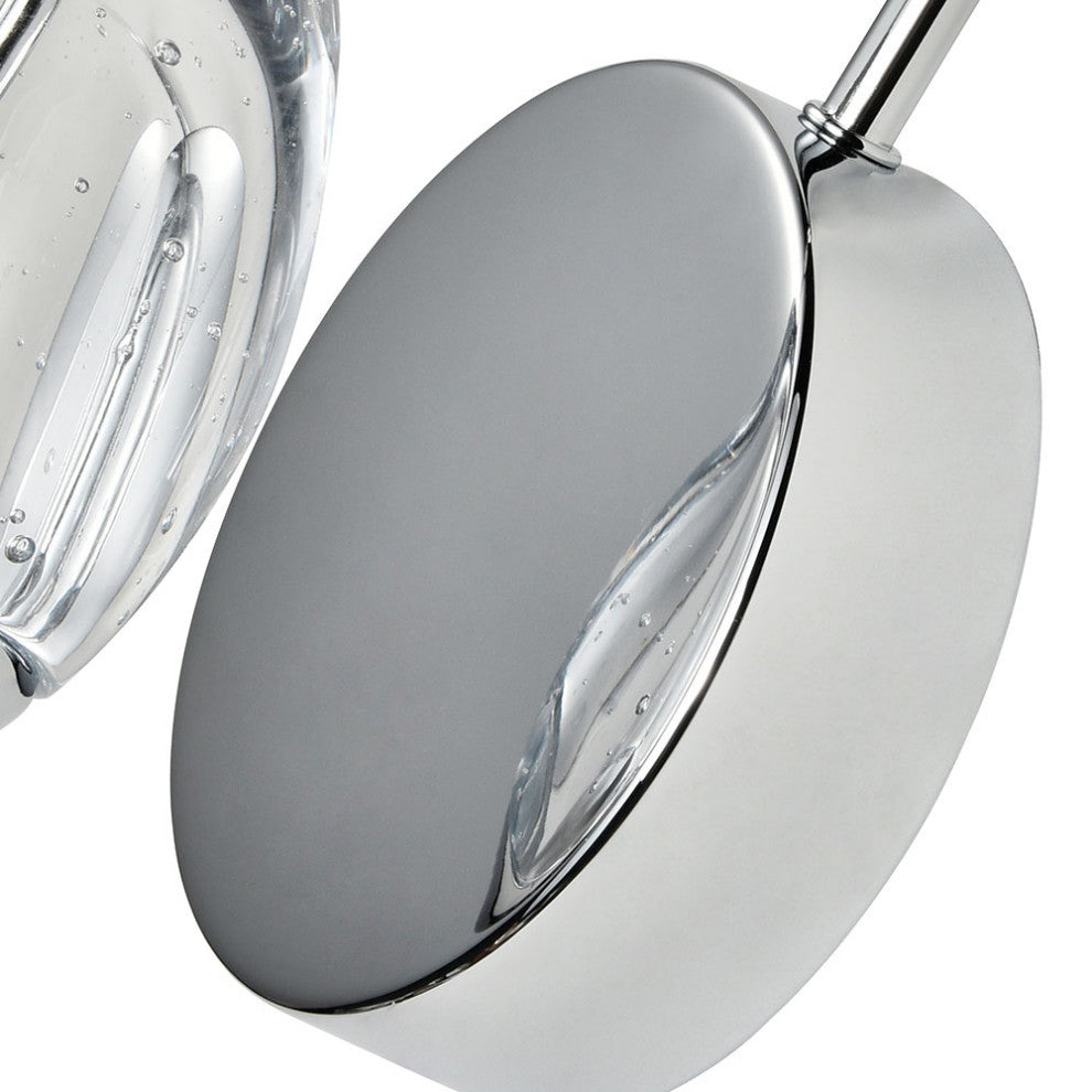 Venezia ETL Certified Integrated LED Wall Sconce Light Fixture, Polished Chrome