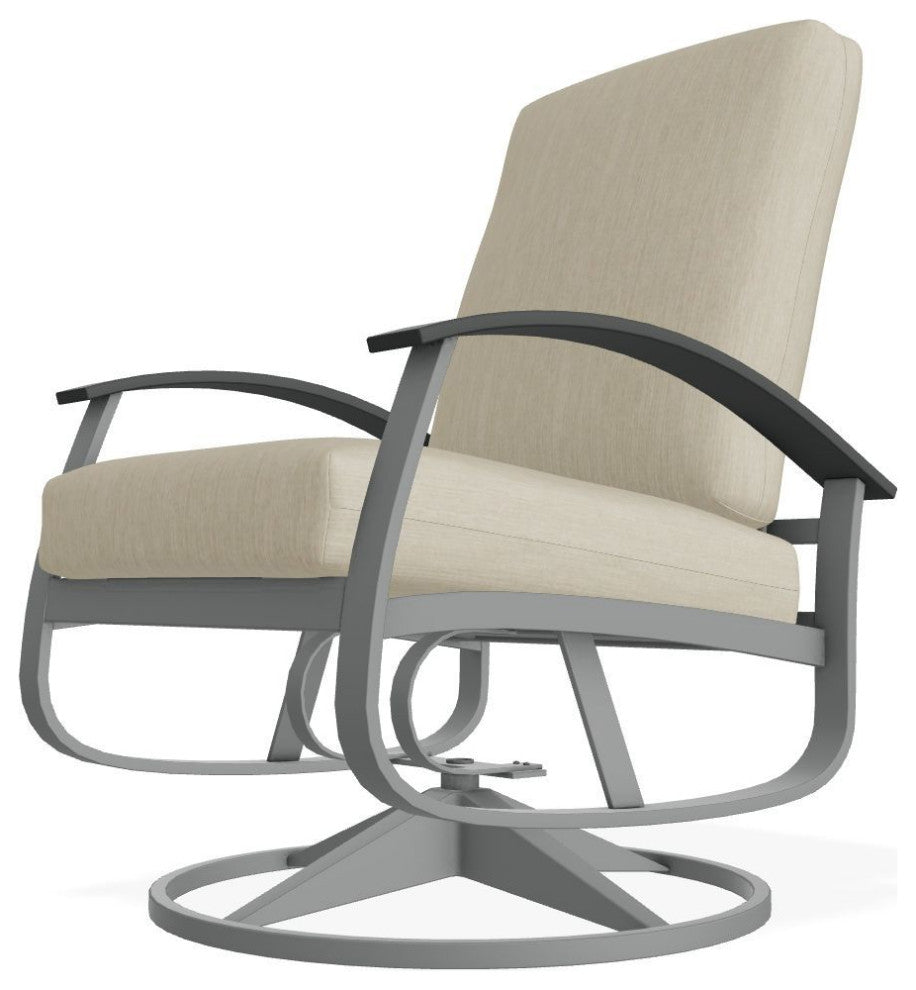 Belle Isle Cushion Outdoor Swivel Rocker, Huskie/Graphite