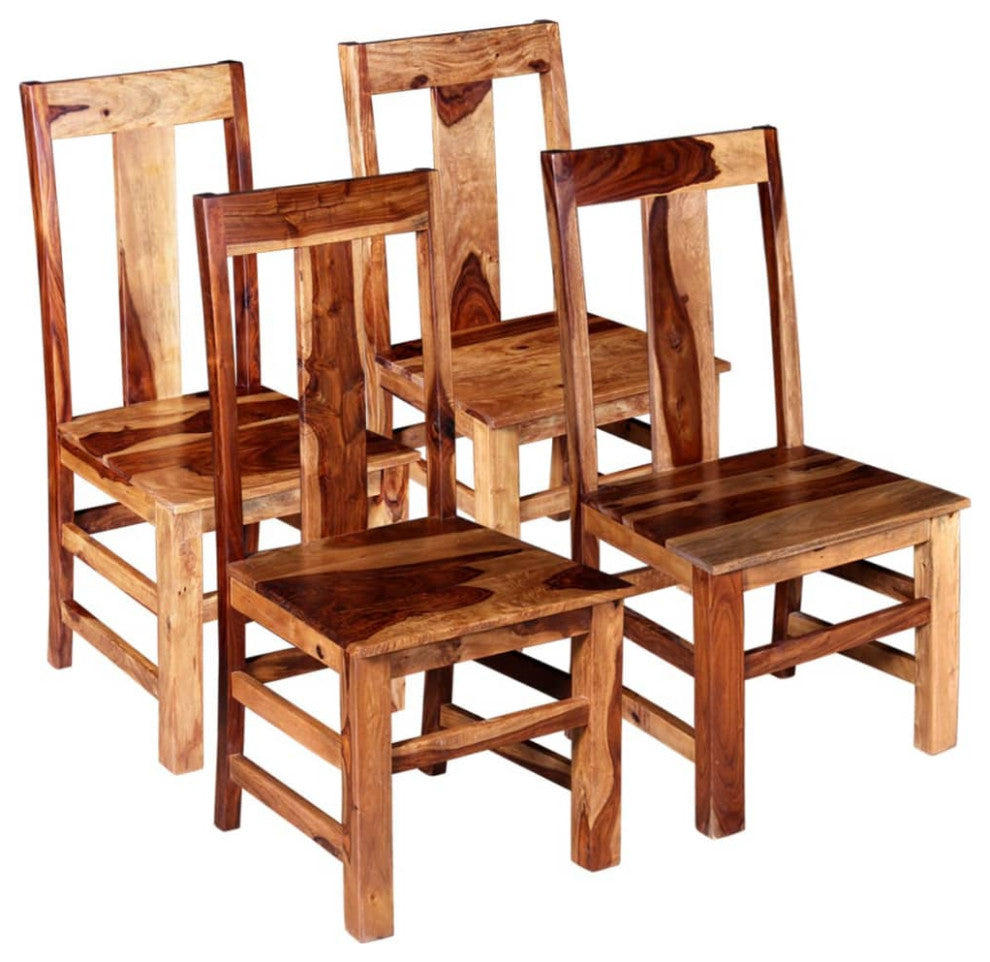 vidaXL Dining Chairs 4 pcs Solid Sheesham Wood
