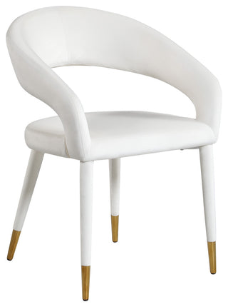 Destiny Dining Chair, Cream, Velvet