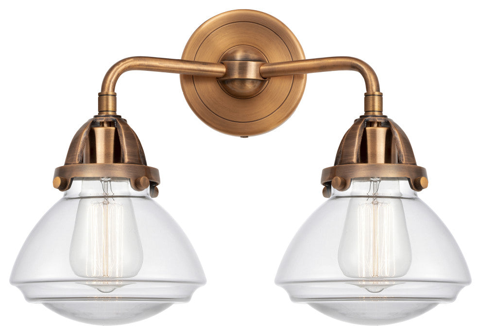 Innovations 288-2W-AC-G322 2-Light Bath Vanity Light, Antique Copper
