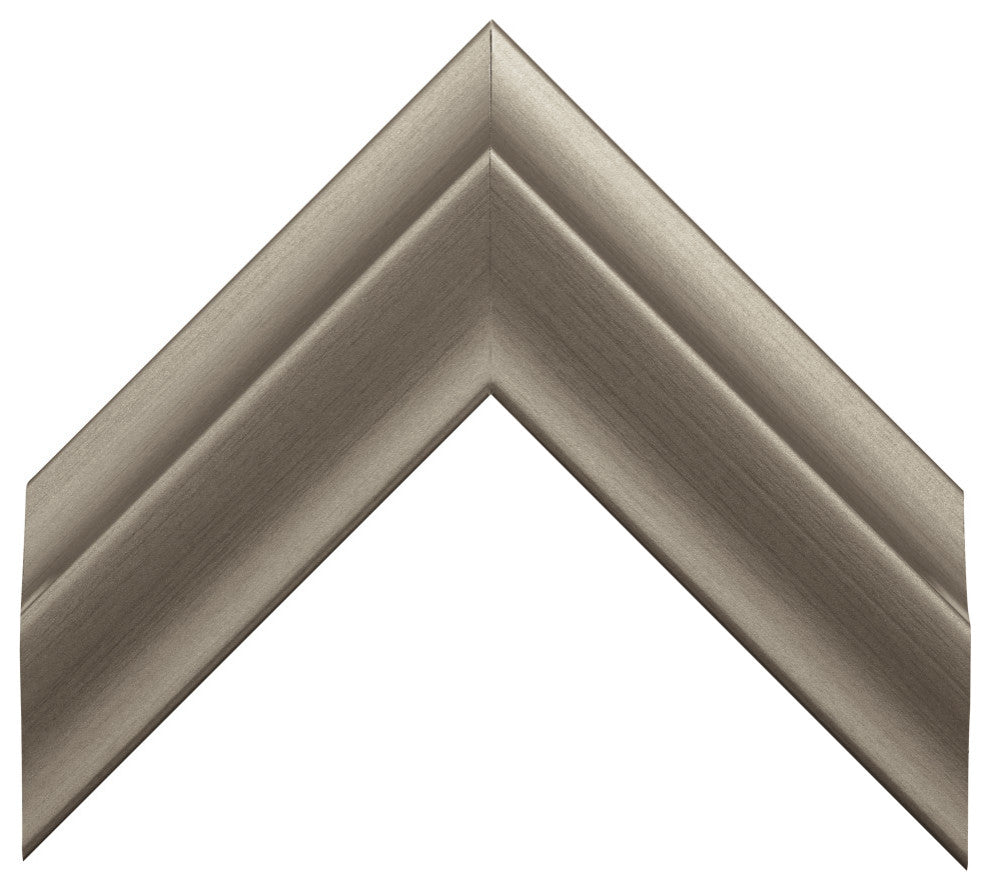 Woodford Framed Wall Mirror, Nickel, 20" X 48"