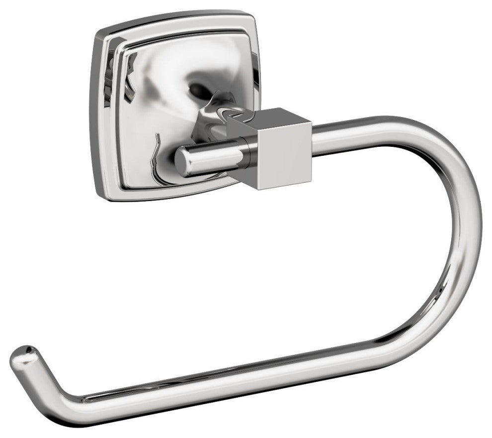 Amerock Stature Transitional Single Post Toilet Paper Holder, Chrome