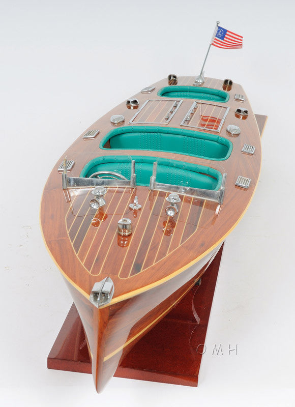 Old Modern Handicrafts B040A Chris Craft Triple Cockpit With Display Case