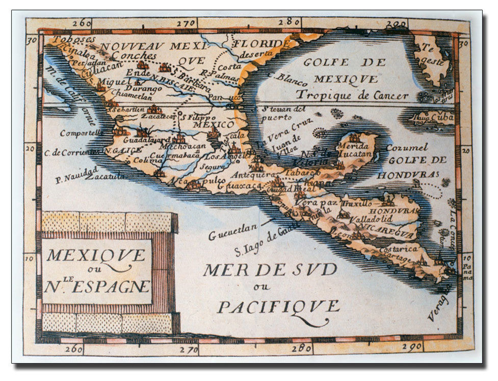 'Map of Mexico or New Spain, 1625' Canvas Art