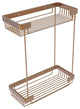 Double Tier Toiletry Shower Basket, Brushed Bronze