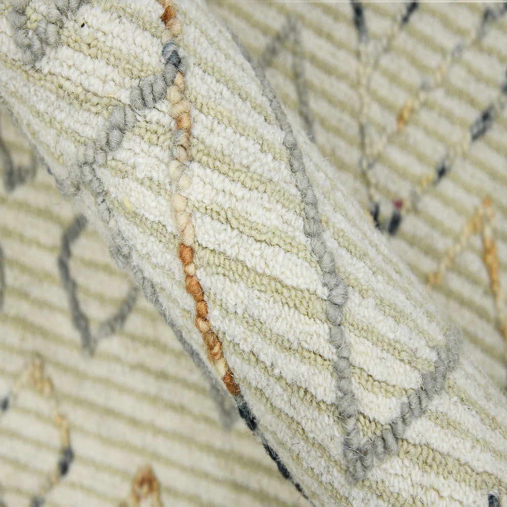 Berlin Drayton Area Rug, Ivory, 9' x 13', Geometric