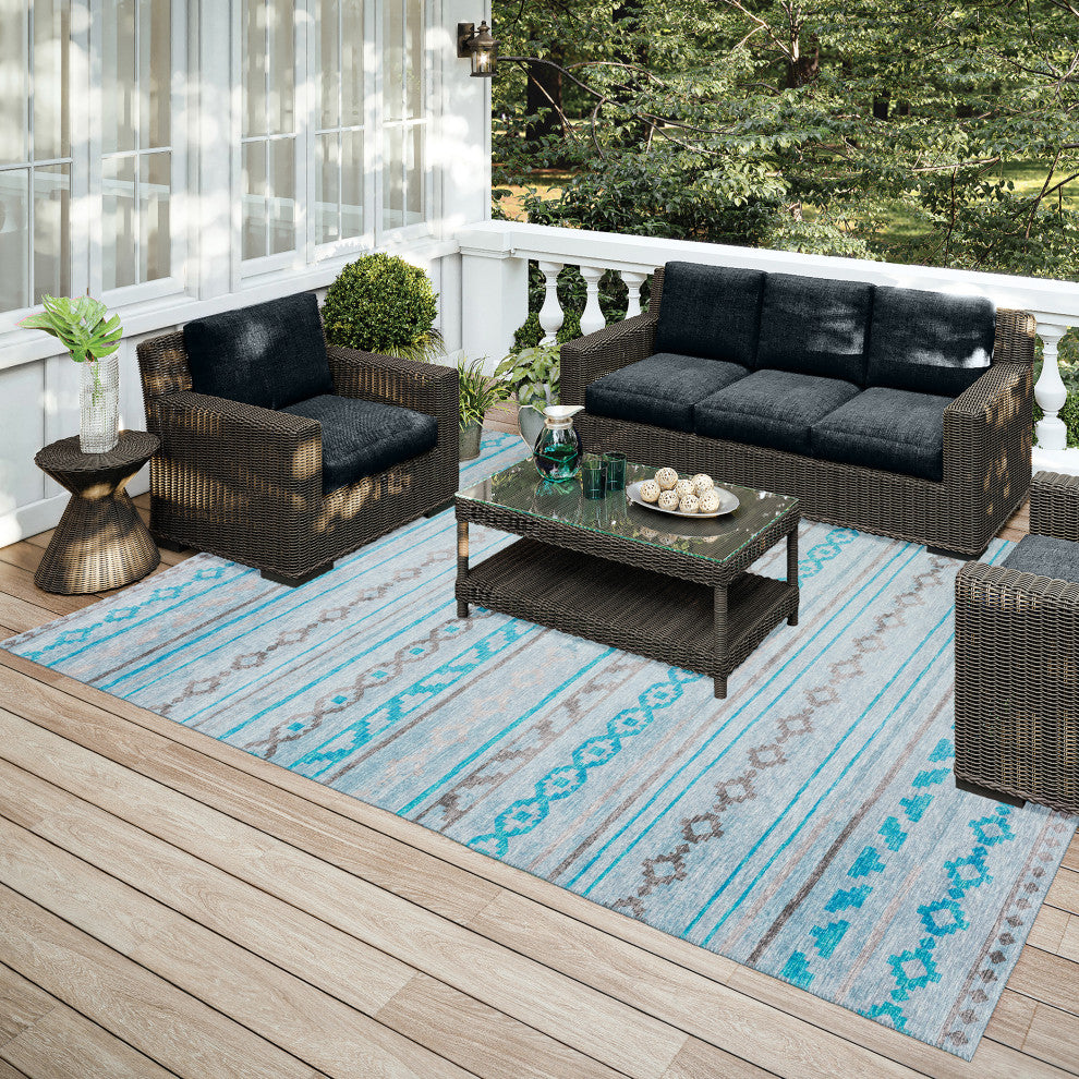 Indoor/Outdoor Sedona SN10 Skydust Machine Washable 10' x 14' Rug