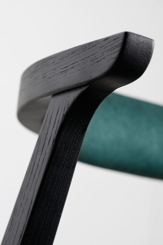 Ellis Dining Chair Black With Emerald Material