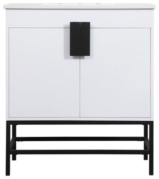 Home Living 19" Modern White-Light Bathroom Vanity