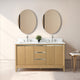 Vanity Art Bathroom Vanity With Sink, Natural Oak, 60" Double