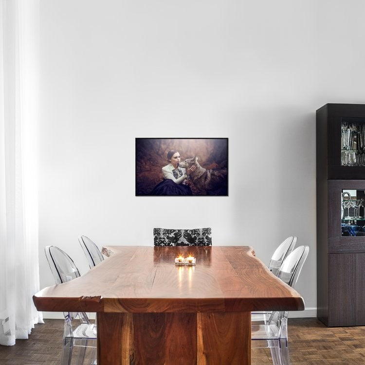 "La Vicomtesse" Framed Canvas Giclee by Aurore Brebel, 31x20"