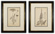 Original Vintage 1887 Botanical Herb Framed Print, Set of 2