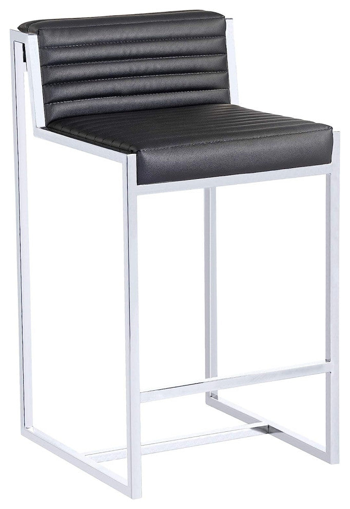 Ripple Counter Stool (Set of 2), Black