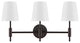 Safavieh Darya 3 Lt 24" Wall Sconce, Black