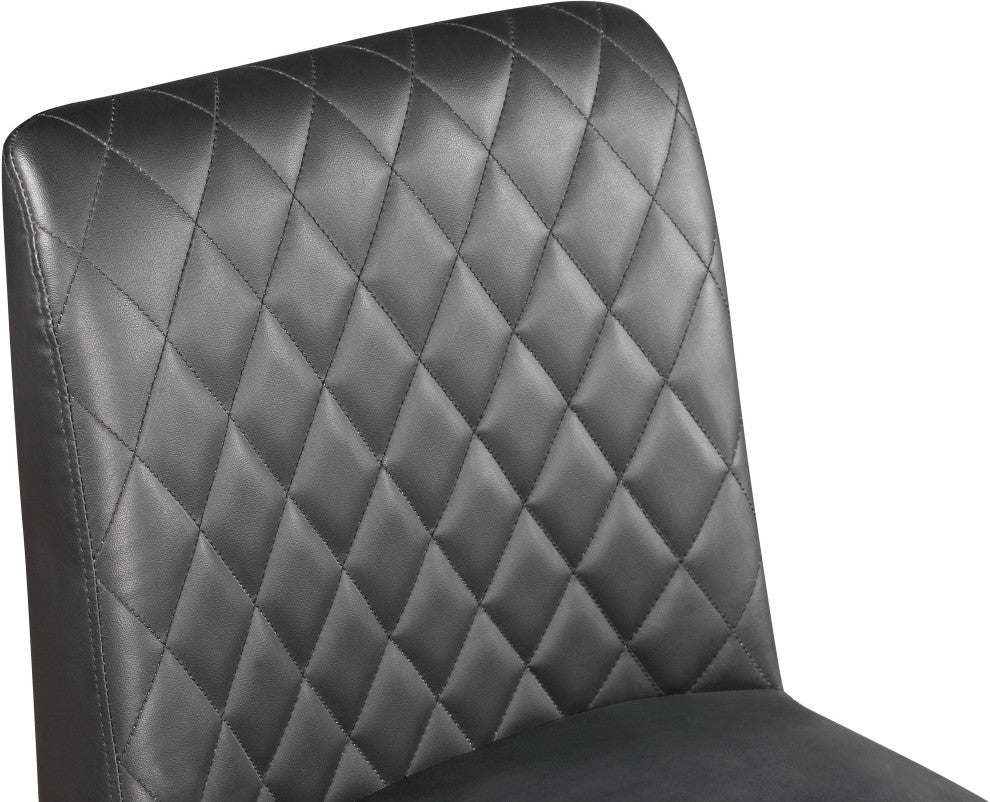 Bryce Faux Leather Upholstered Bar Stool, Set of 2, Gray