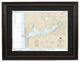 Framed Nautical Chart, Holland Harbor, Lake Michigan, 24x17
