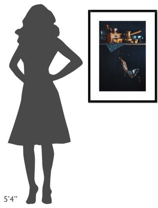 "Coffee From The Top Shelf" Framed Digital Print by Dina Belenko, 24x32"