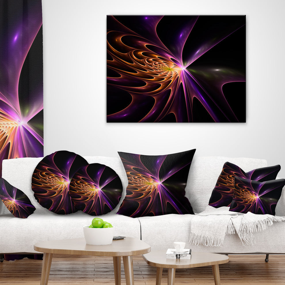 Fractal 3D Colored Bulgy Circles Abstract Throw Pillow, 16"x16"