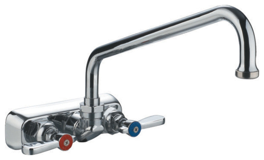 Heavy Duty Wall Mount Utility Faucet With Extended Swivel Spout