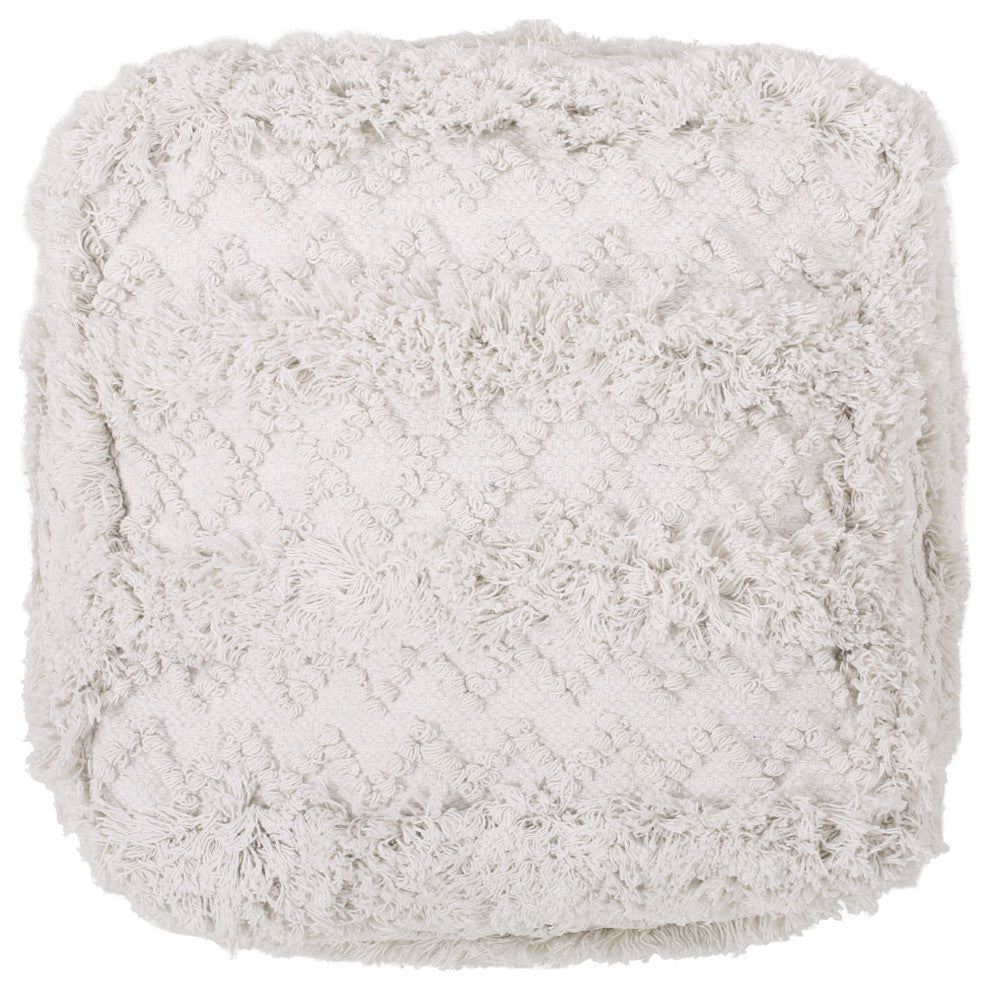 Eugene Boho Fabric Cube Pouf