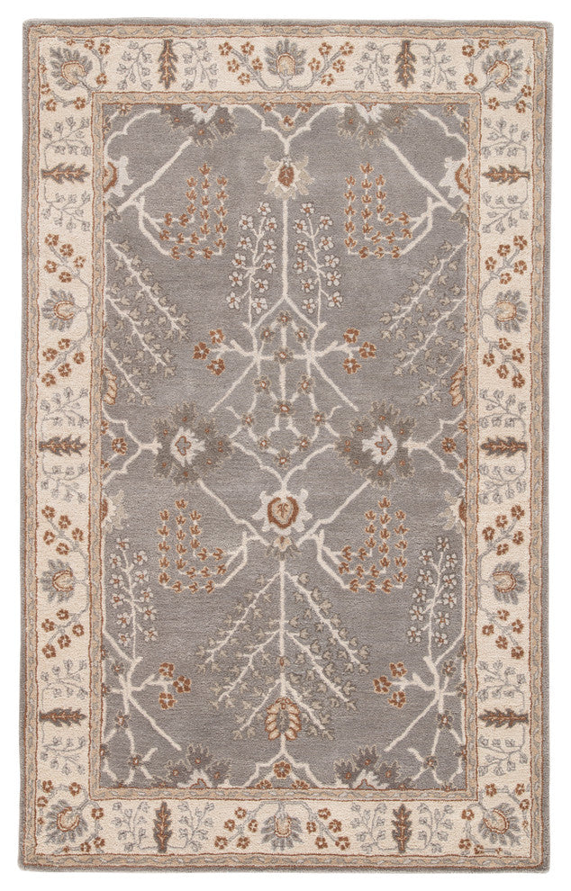 Jaipur Living Chambery Handmade Floral Gray/Beige Area Rug, 9'x12'