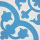 Melah Handmade Cement Tile, Blue/White, Sample