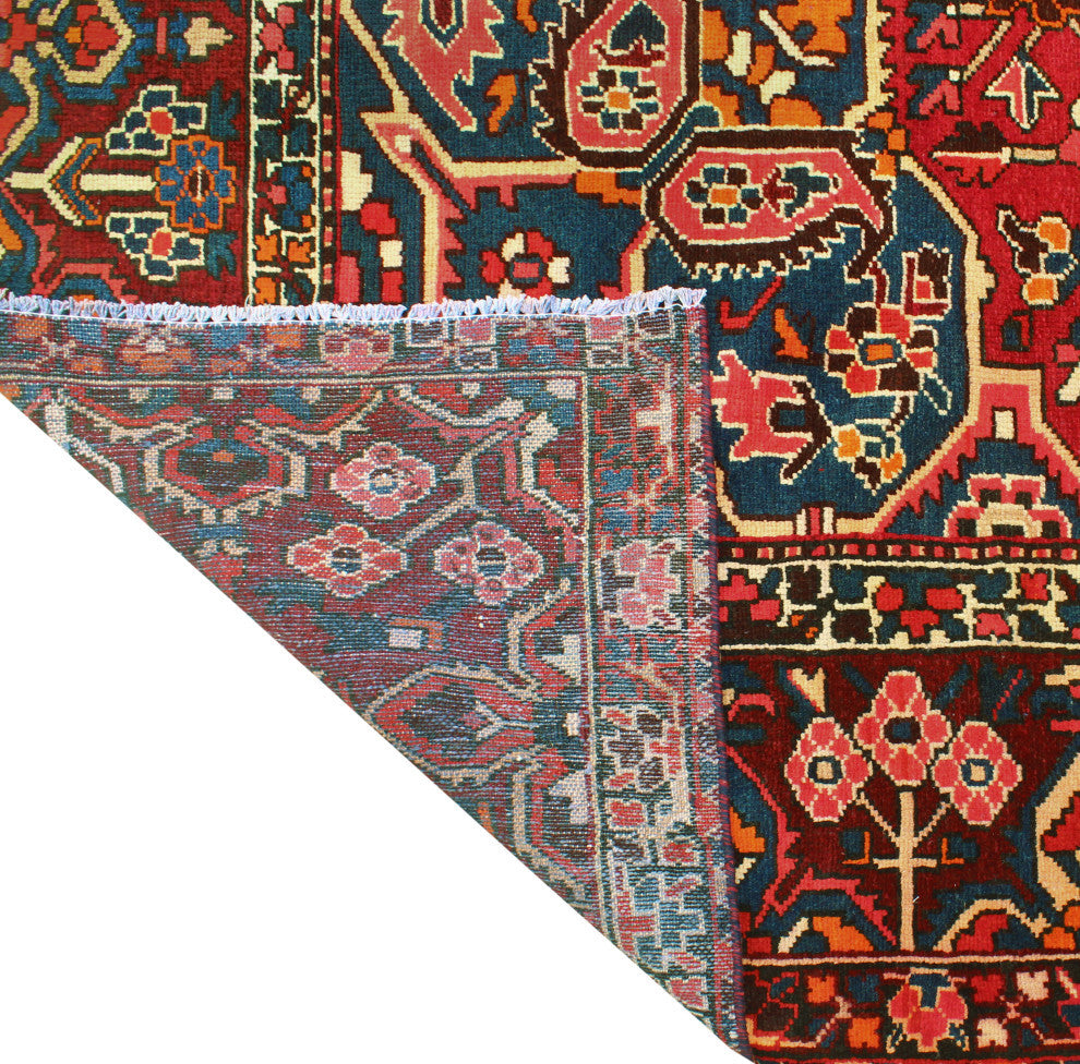 Fine Vintage Bakhtiari Nikolas Red/Eggplant Rug, 8'11 x 11'7
