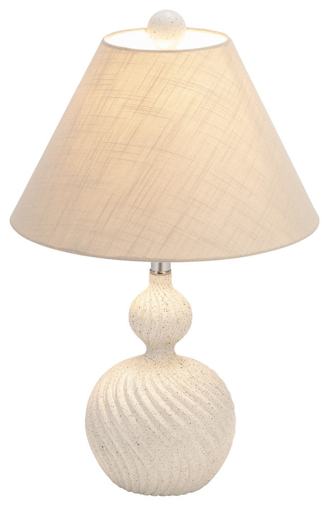 Resin 21" Twist Table Lamp, Cream Speckle