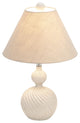 Resin 21" Twist Table Lamp, Cream Speckle