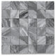 Bardiglio Gray Dark Grey Marble 2x2 Grid Square Mosaic Tile Polished, 1 sheet