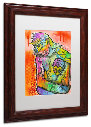 Dean Russo 'Monkey 1' Framed Art, 11x14, Wood Frame, White Mat