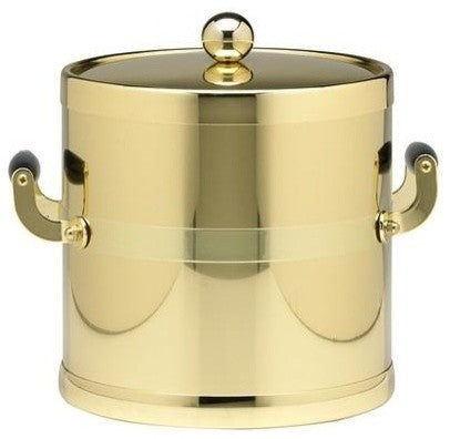 Kraftware Polished Brass Ice Bucket With Side Handles