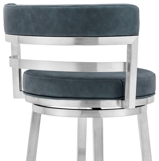 Madrid Swivel Stool, Blue, 26