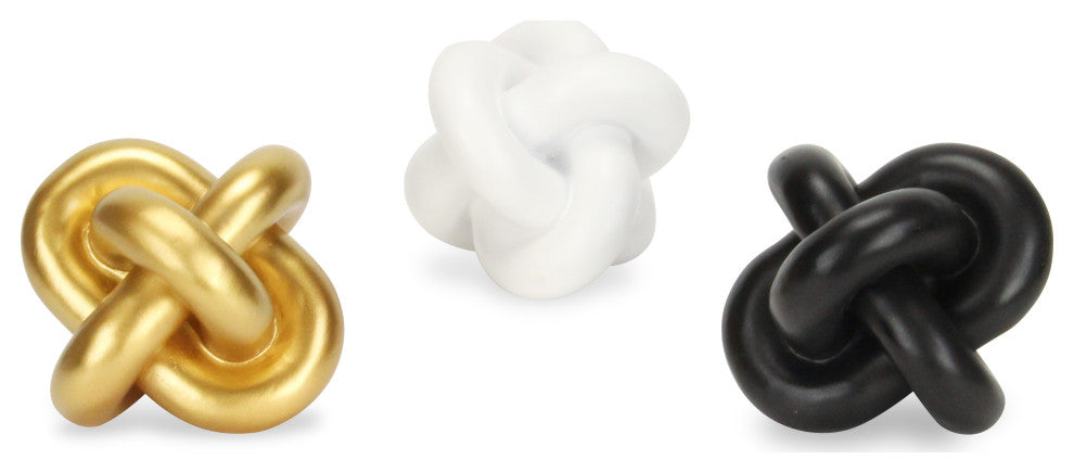 Minyoro White Resin Chain Knot Sculpture