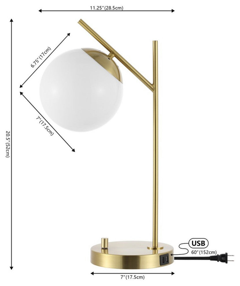 Safavieh Suna 20.5" Table Lamp With USB