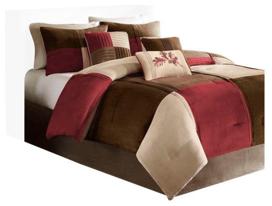 Madison Park Microsuede-Pieced Comforter 7-Piece Set, California King