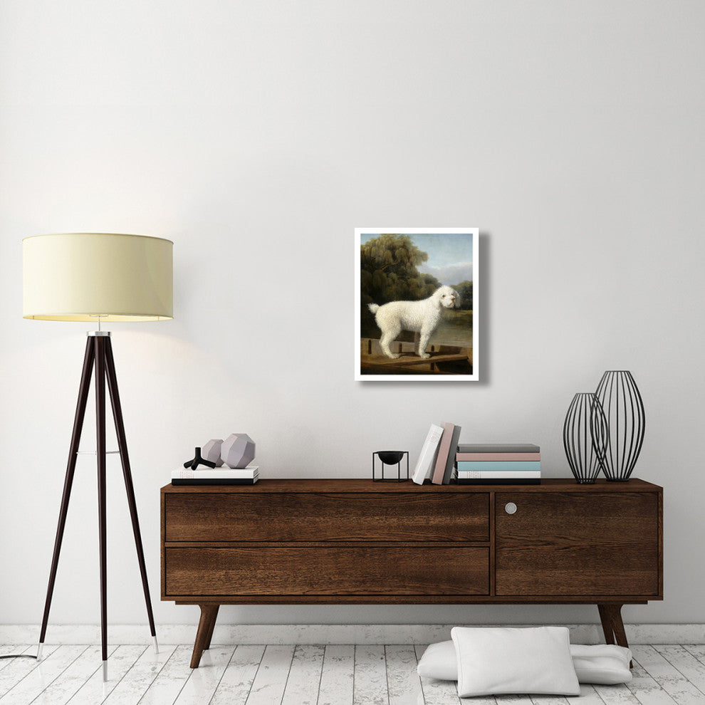 "White Poodle in a Punt, c. 1780" Digital Paper Print by George Stubbs, 22"x26"