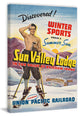 "Sun Valley Lodge" Painting Print on Wrapped Canvas, 24"x36"