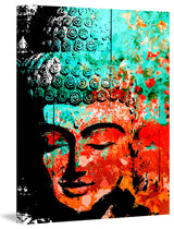 Marmont Hill, "Buddha Green Red" by Rick Martin Painting Wrapped Canvas, 40x48