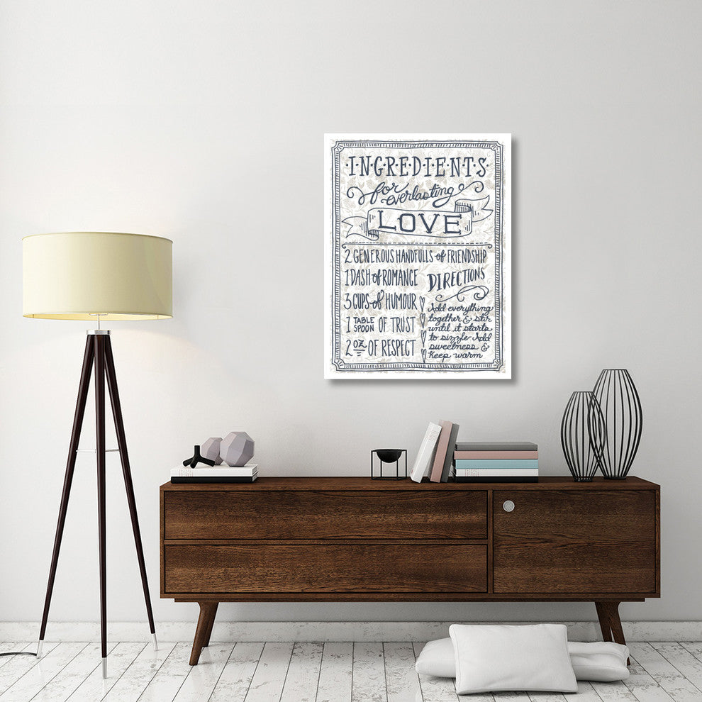 "Ingredients For Life Ditzy Floral III Neutral" Print by Mary Urban, 32"x42"