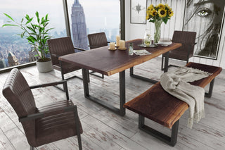 Modrest Taylor Modern Live Edge Wood Dining Bench