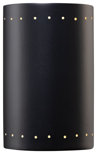 Ambiance Large Cylinder, Open Top/Bottom Wall Sconce, Matte Black, Dedicated LED