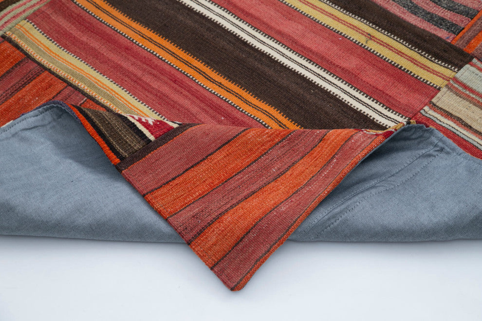 Rug N Carpet - Handmade Oriental 6' 8'' x 9' 11'' Tribal Patchwork Kilim Rug