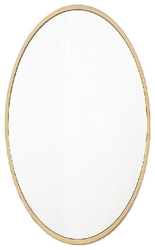Oval Gold Mirror