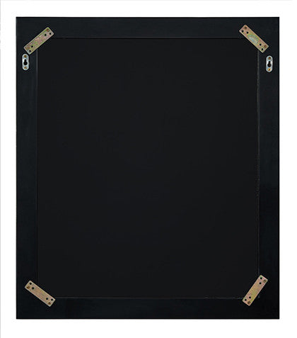 Transitional Framed Mirror, Black Onyx, 28"