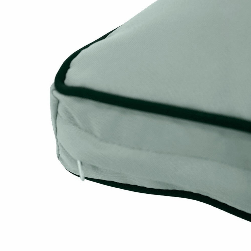 S3 24"x24"x5" Love Sofa Deep Seat Cushion Back Rest Buttons Pillow Outdoor-AD002