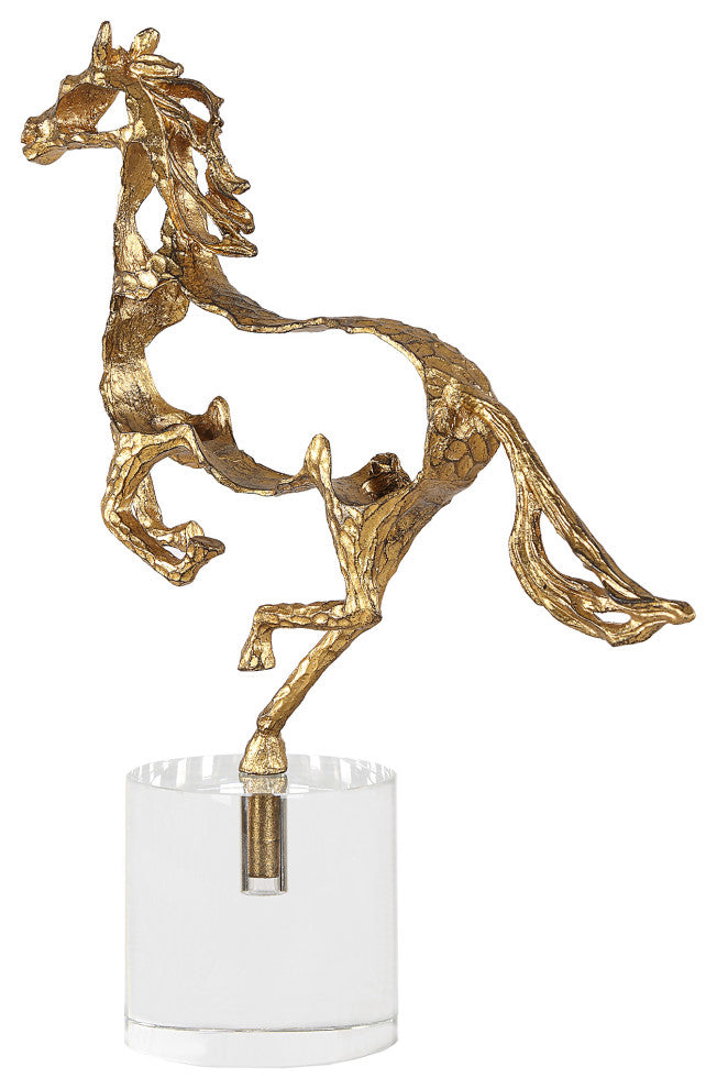 Uttermost Gallop Gold Sculpture