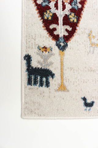 Aqua Pine Area Rug, Ivory, 2'6"x8'