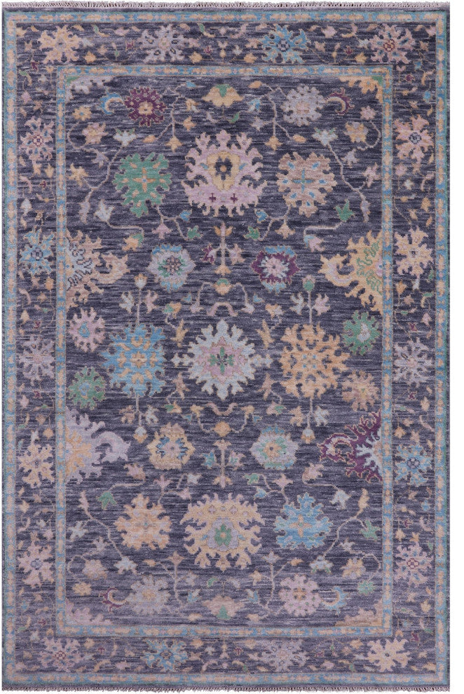 Turkish Oushak Handmade Wool Rug 5' 11" X 9' 5" - Q13327
